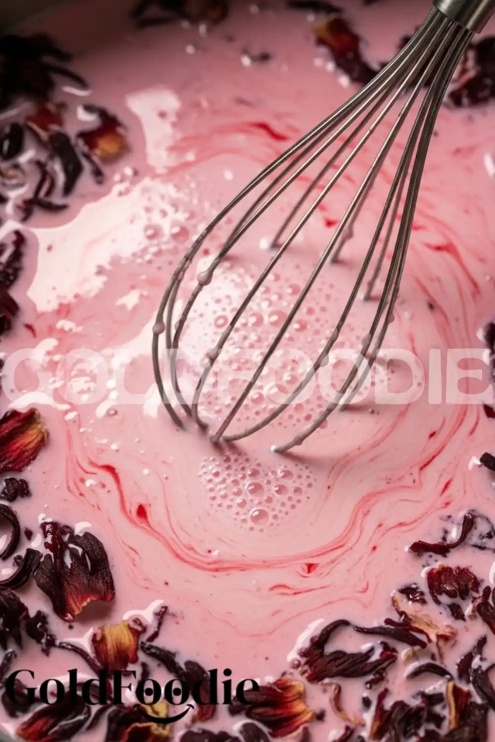 Whisking Pink Hibiscus Tart Filling