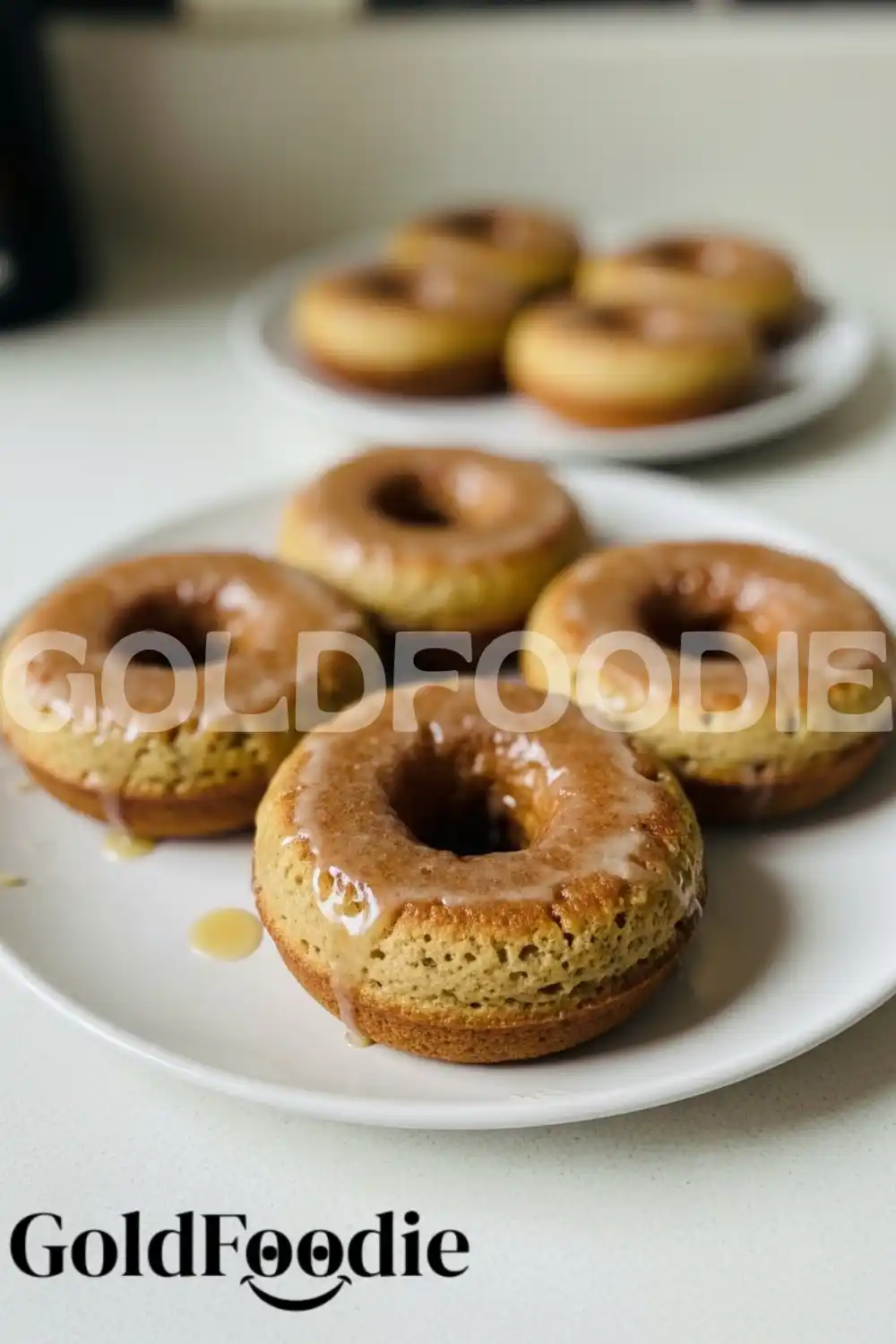 Soft Baked Maple Glazed Donuts Close-up