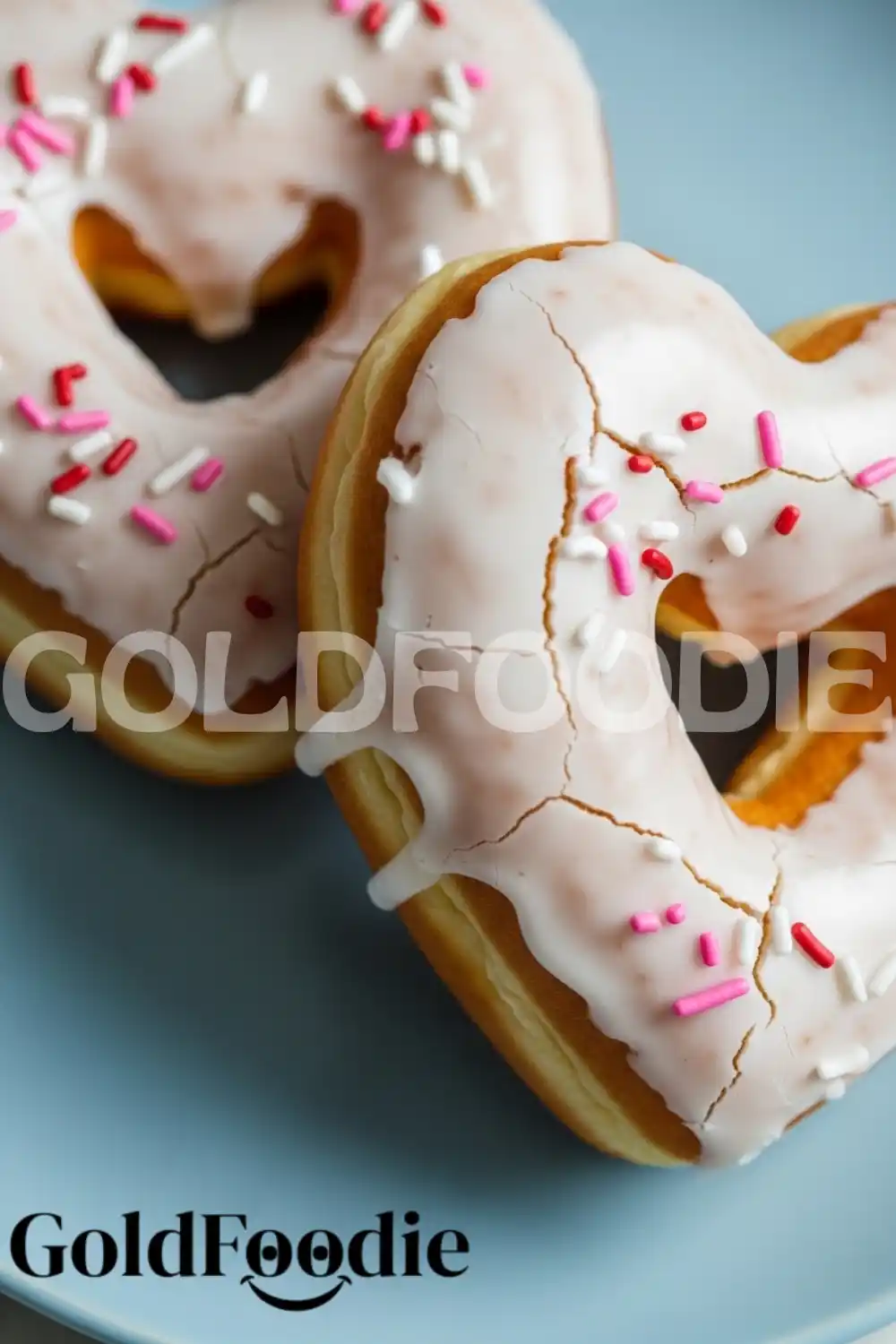 Assorted Glazed Heart Shaped Donuts