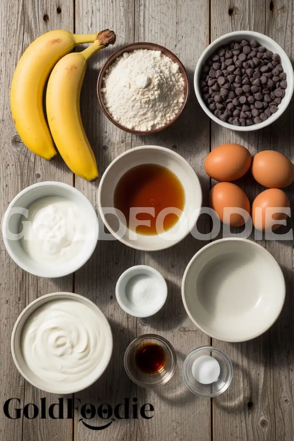 Chocolate Chip Banana Bread Ingredients Layout Chocolate Chip Banana Bread Ingredients Layout