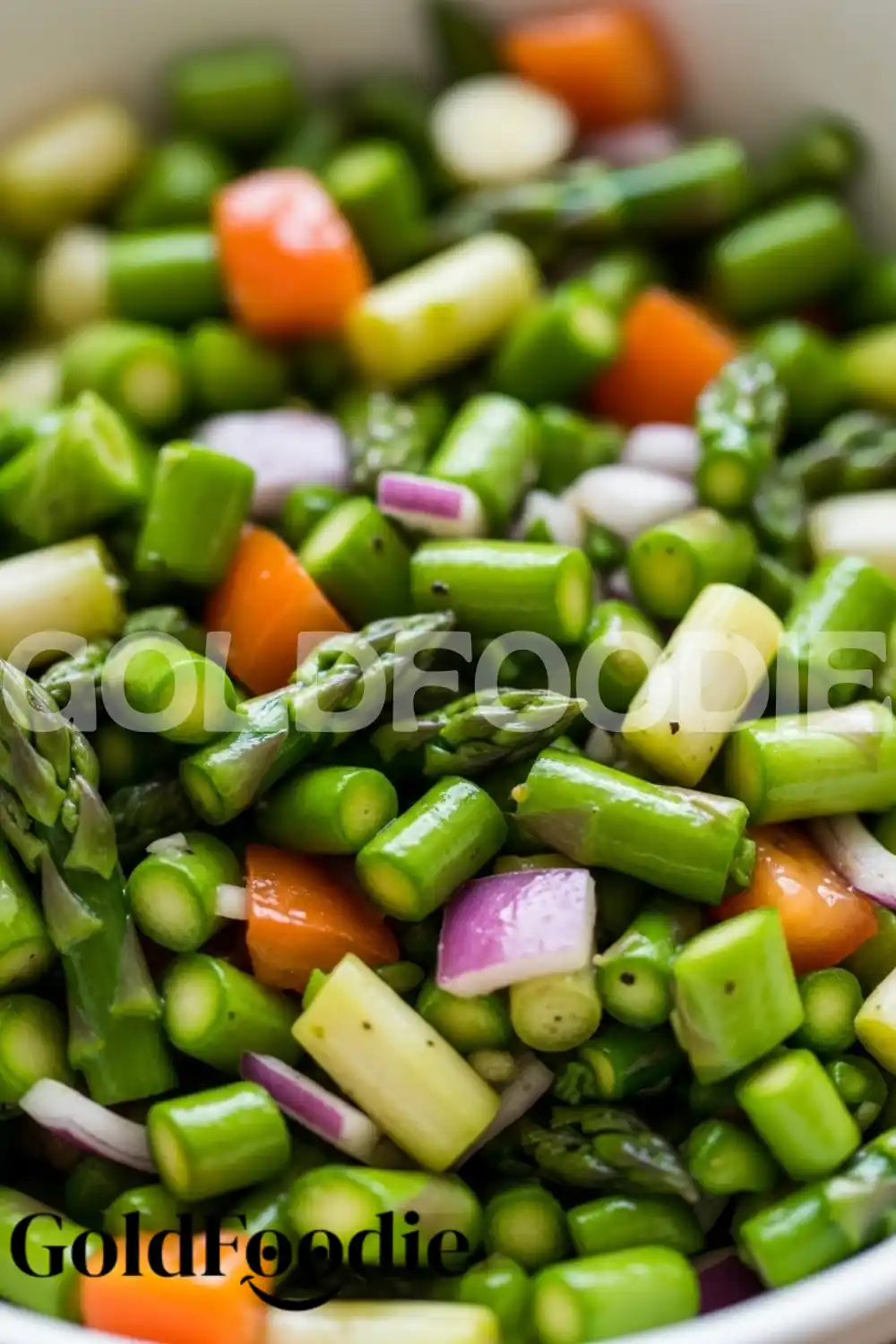 Diced Asparagus and Red Onion Mix Diced Asparagus and Red Onion Mix