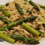 Garlic Butter Asparagus Orzo