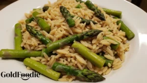 Garlic Butter Asparagus Orzo