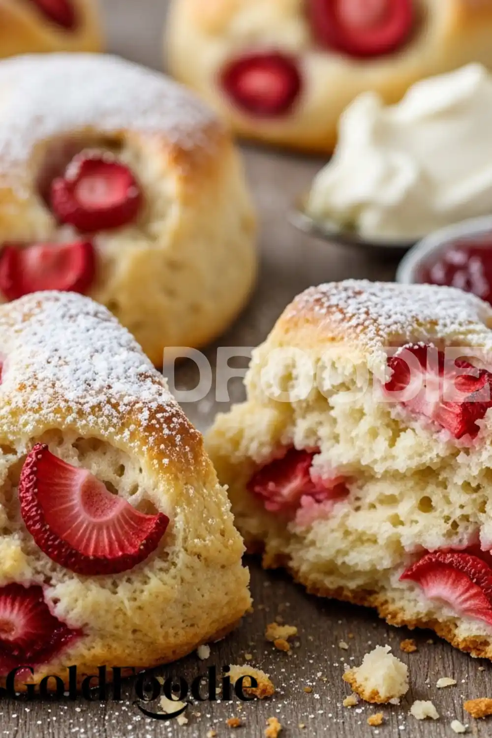 Fluffy Strawberry Scone Interior Fluffy Strawberry Scone Interior