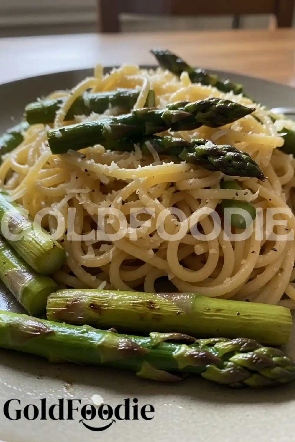 Fresh Asparagus Spaghetti with Parmesan