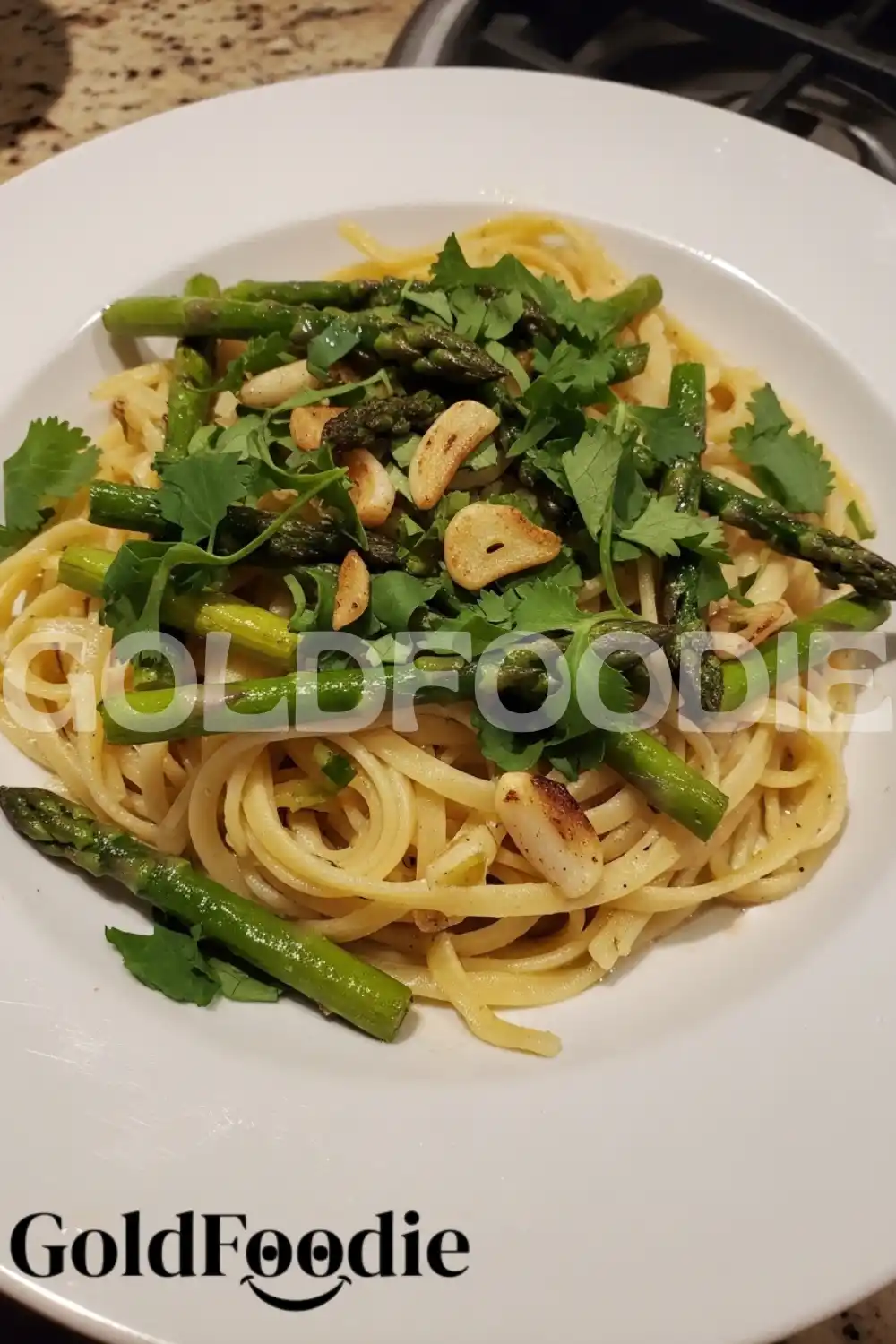 Garnished Lemon Garlic Pasta Garnished Lemon Garlic Pasta