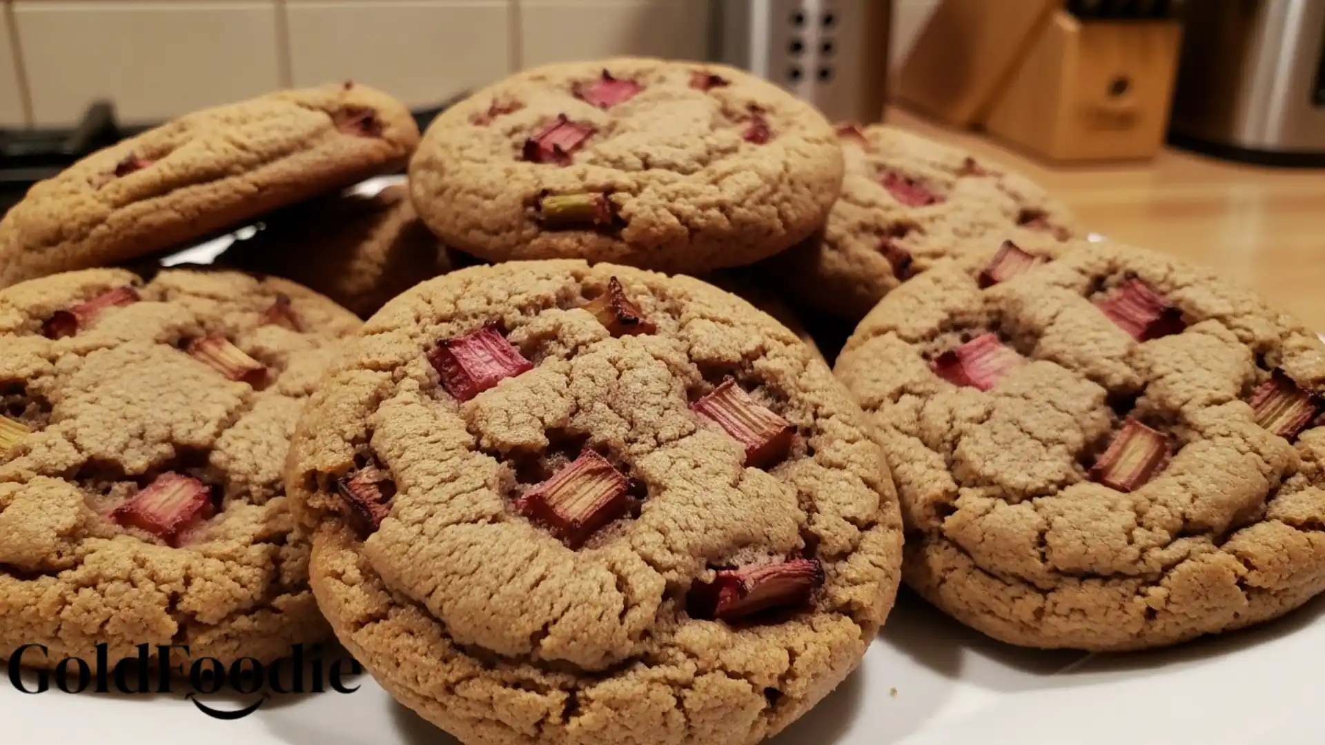Brown Sugar Rhubarb Cookies