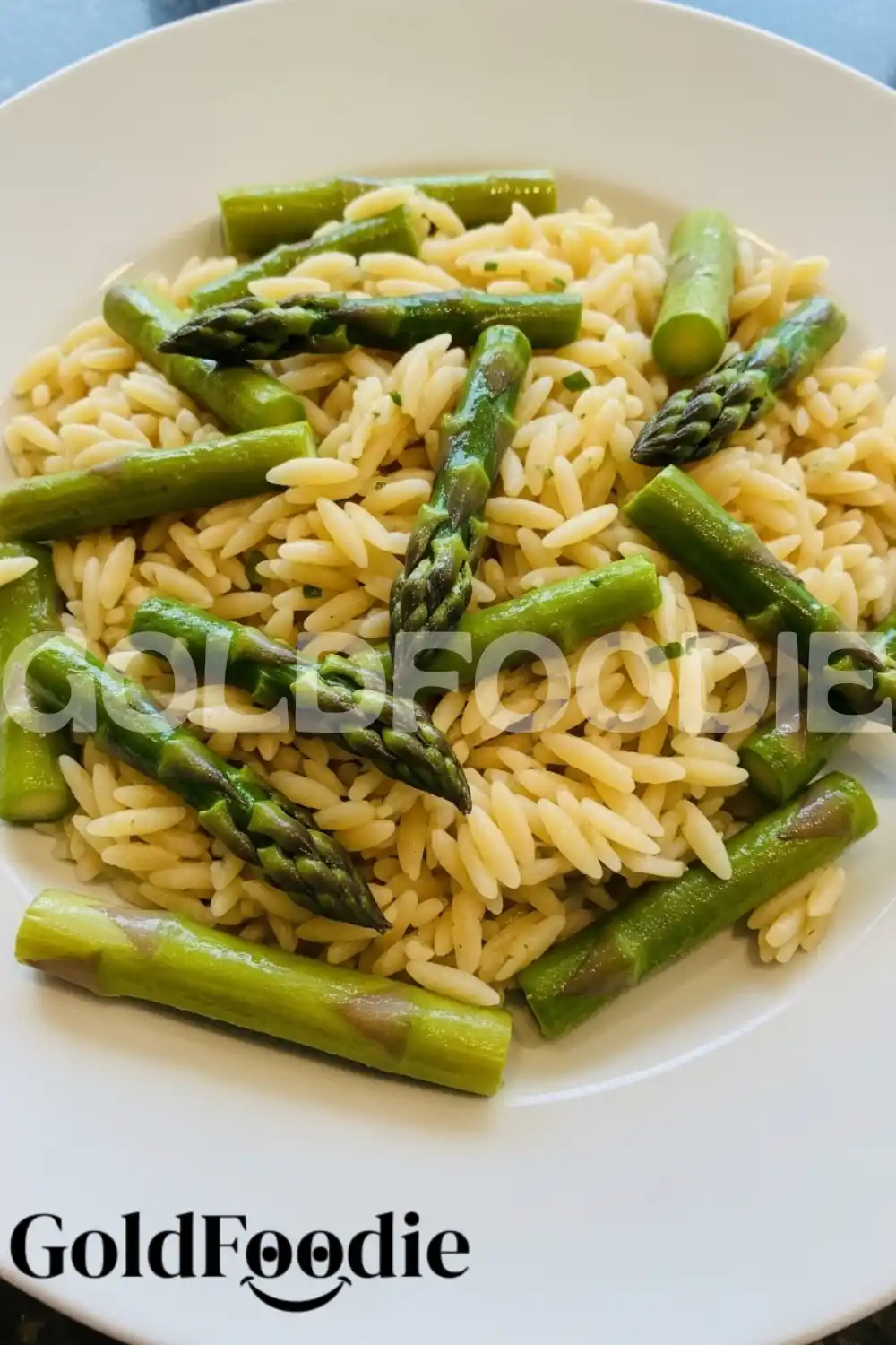 Healthy Asparagus Orzo Dinner Plate