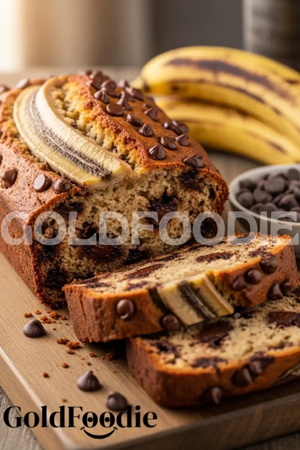 Healthy Chocolate Chip Banana Bread Loaf Healthy Chocolate Chip Banana Bread Loaf