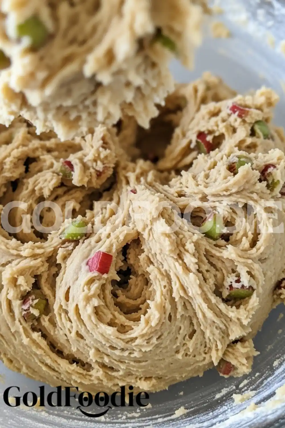 Healthy Rhubarb Cookie Dough Texture Healthy Rhubarb Cookie Dough Texture