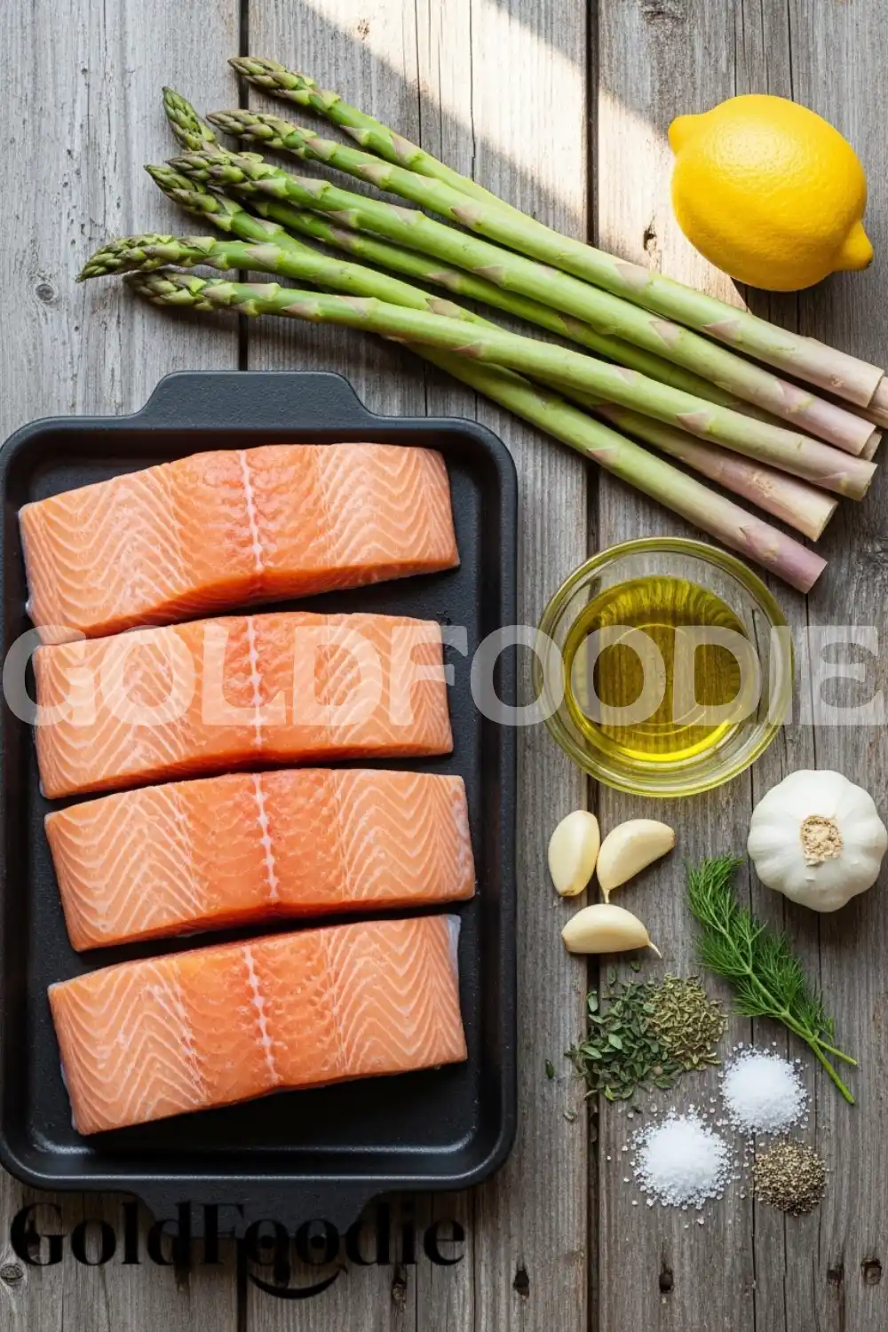 Ingredients for Baked Salmon and Asparagus Recipe Ingredients for Baked Salmon and Asparagus Recipe