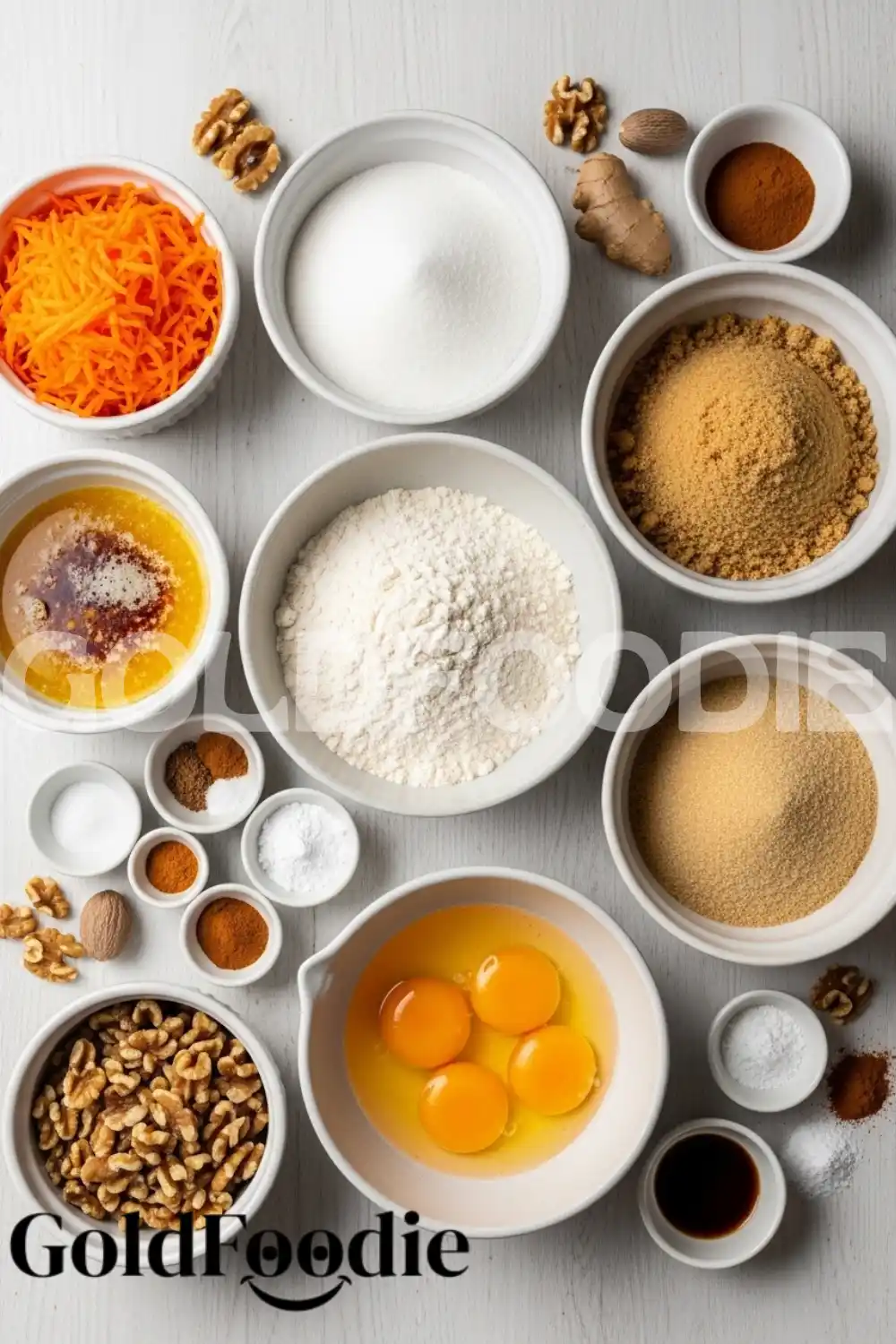 Ingredients for Browned Butter Carrot Cake Ingredients for Browned Butter Carrot Cake