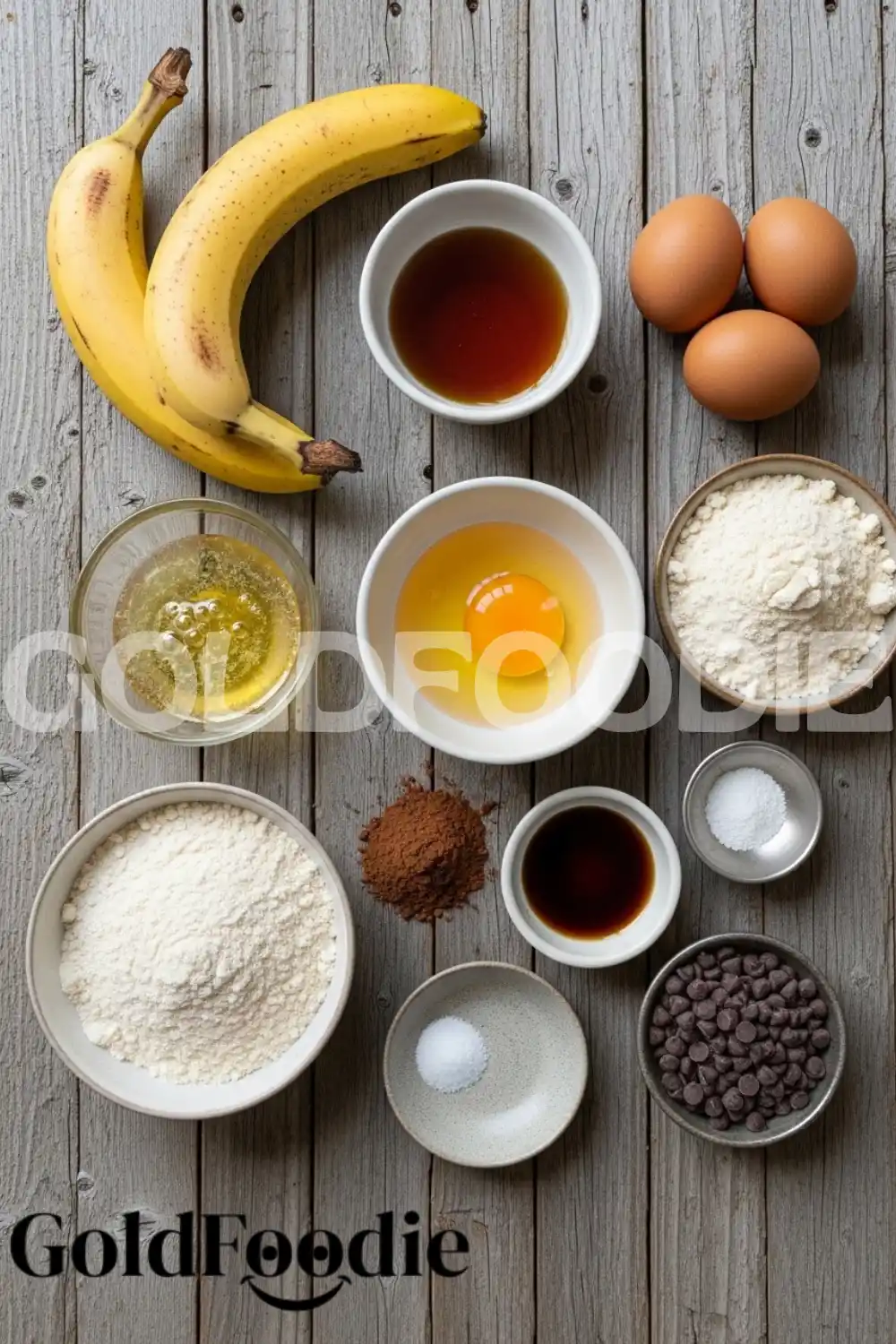 Ingredients for Healthy Banana Brownies