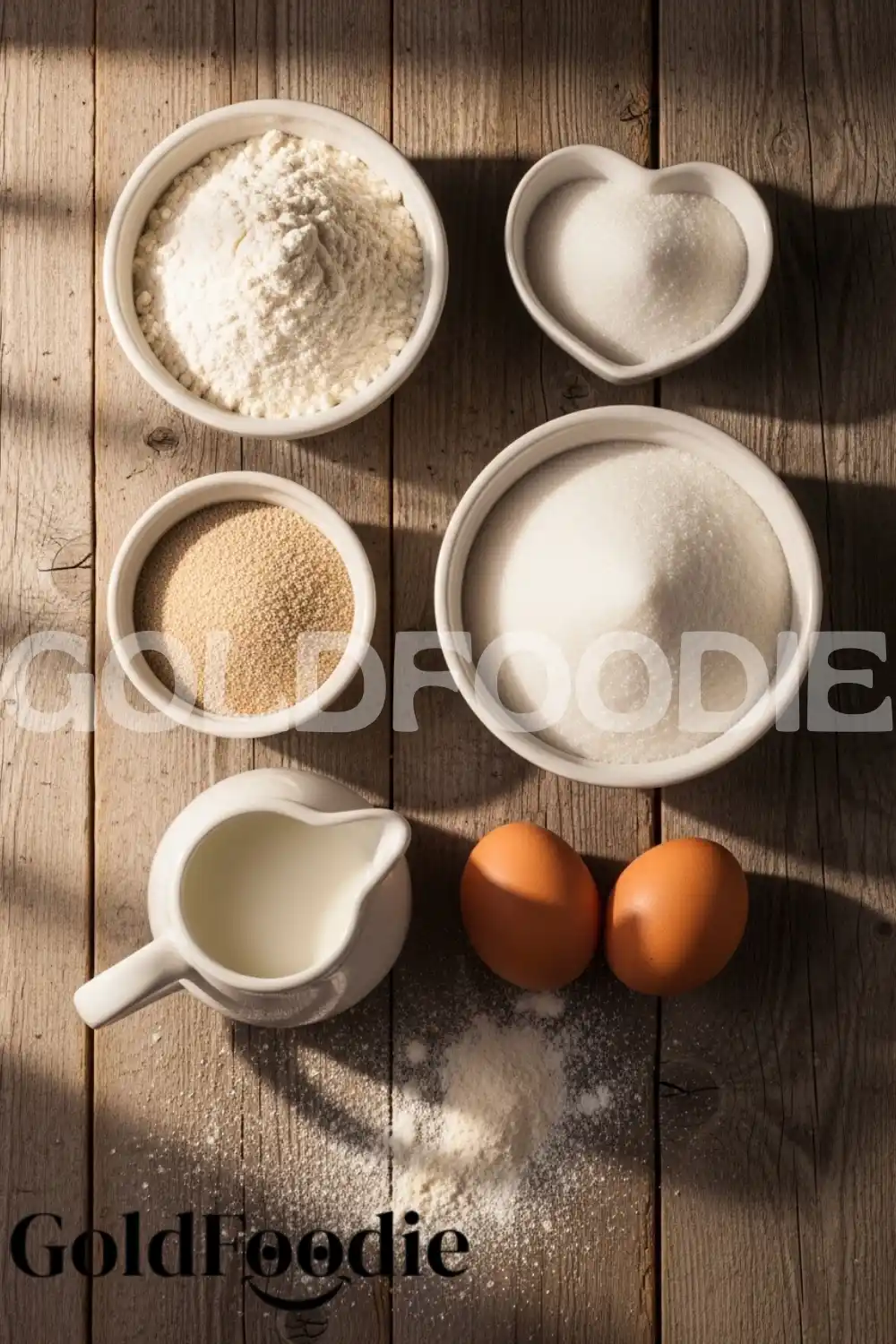 Ingredients for Heart Shaped Donuts