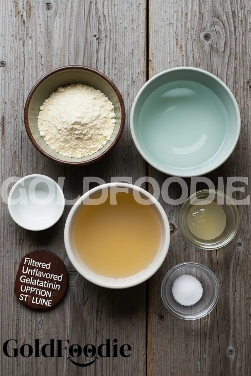 Ingredients for Homemade Clear Gelatin