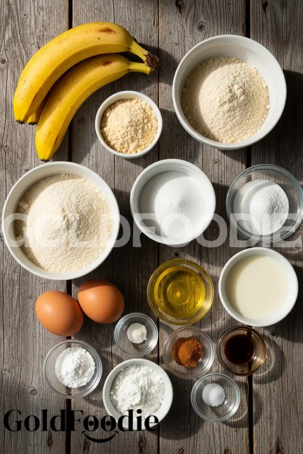 Ingredients for Low-Carb Banana Bread Muffins Ingredients for Low-Carb Banana Bread Muffins