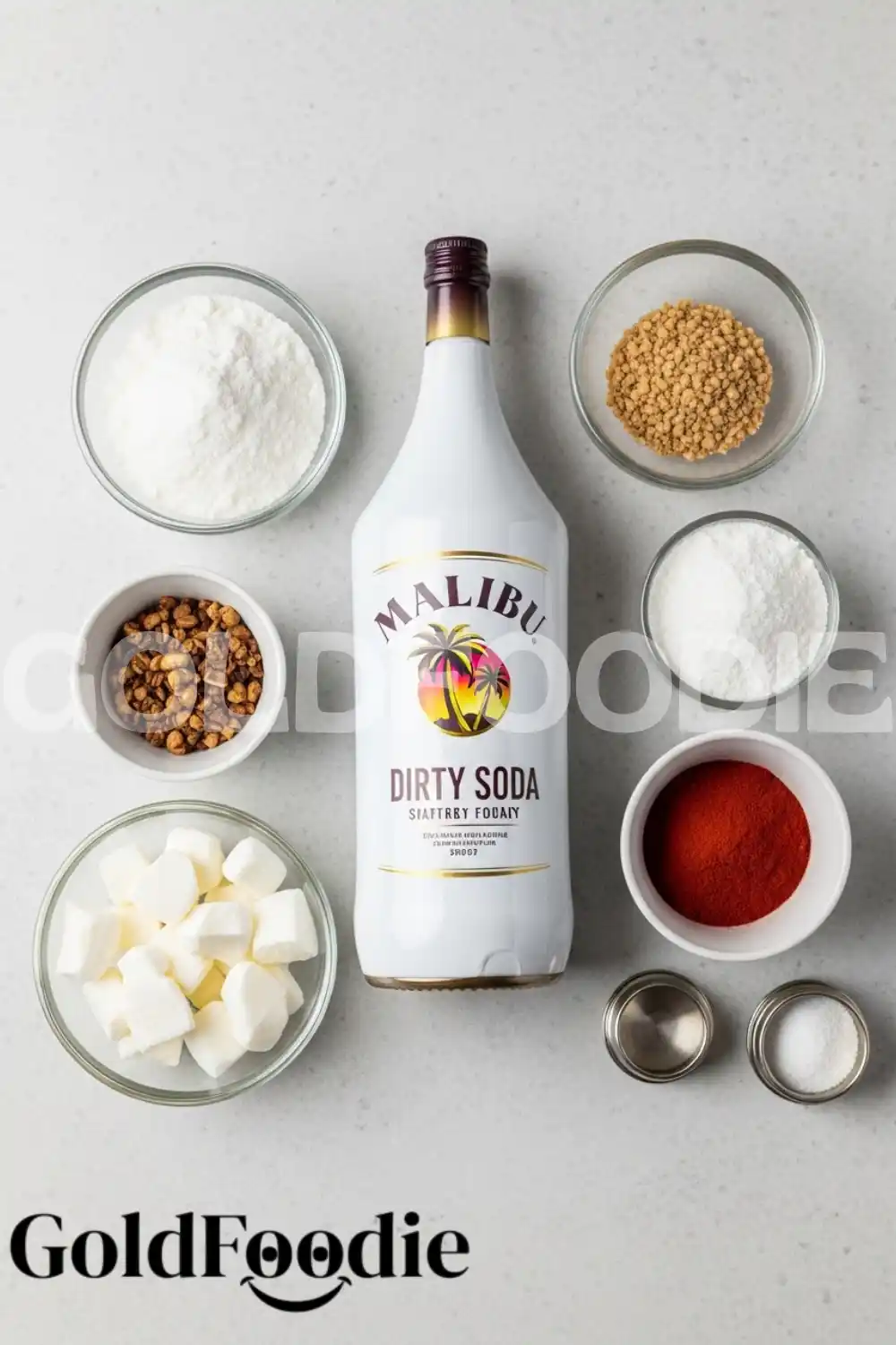 Malibu Dirty Soda Ingredients Flat Lay