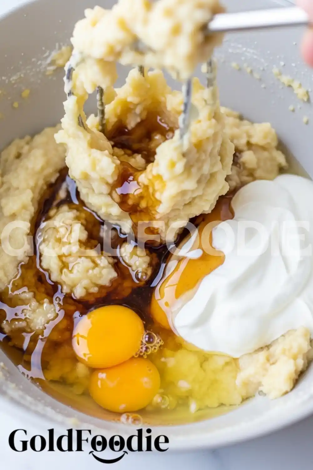 Mixing Banana Bread Batter with Whisk Mixing Banana Bread Batter with Whisk