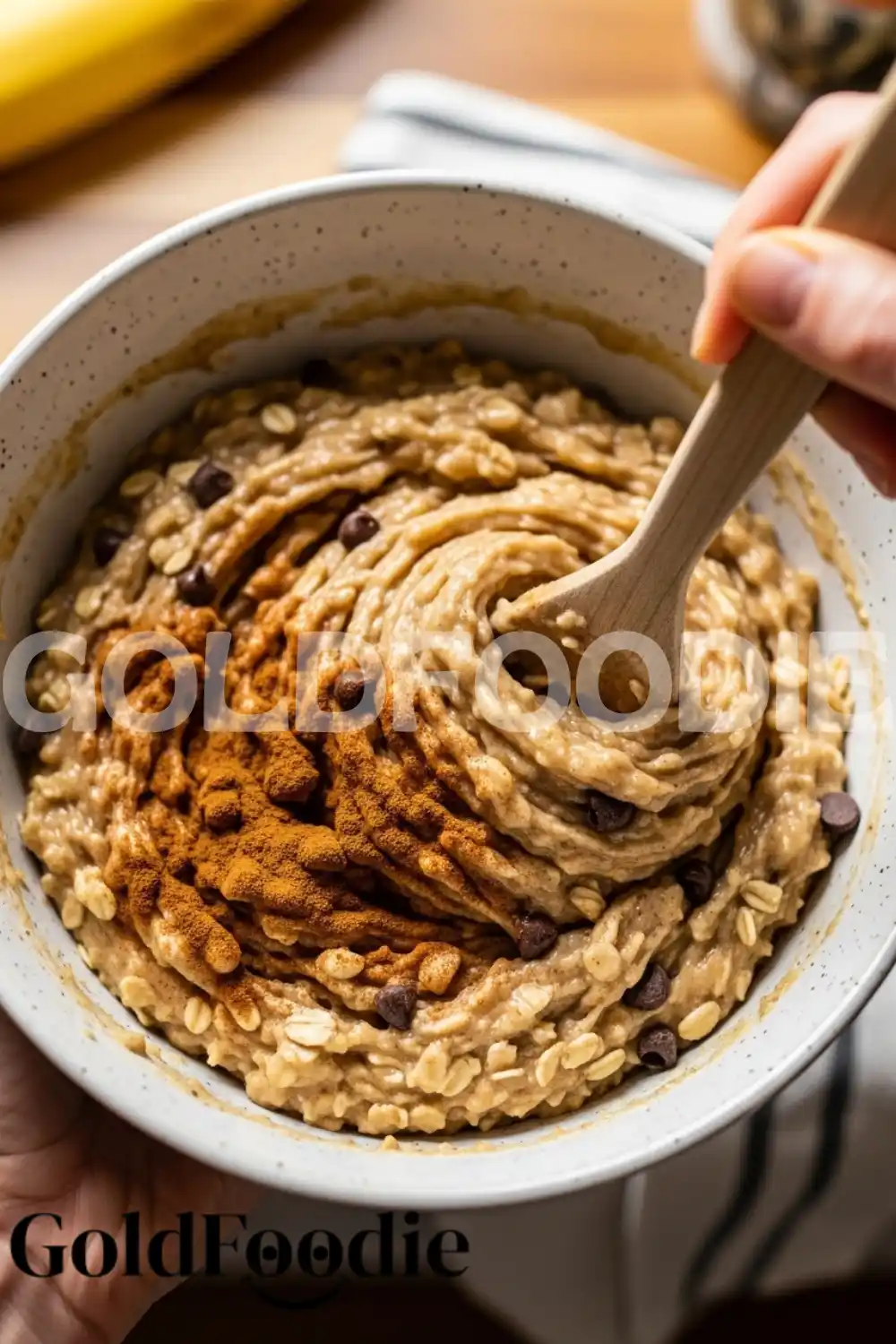 Mixing Banana Bread Cookie Dough Mixing Banana Bread Cookie Dough