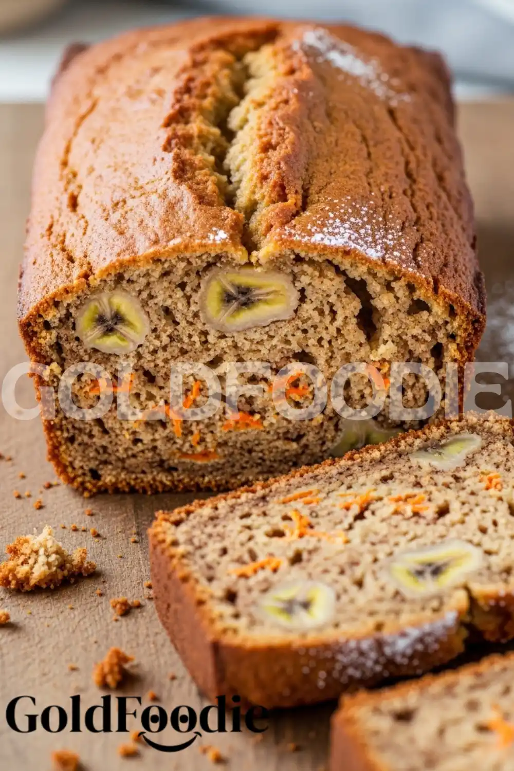 Moist-Carrot-Banana-Bread-With-Powdered-Sugar