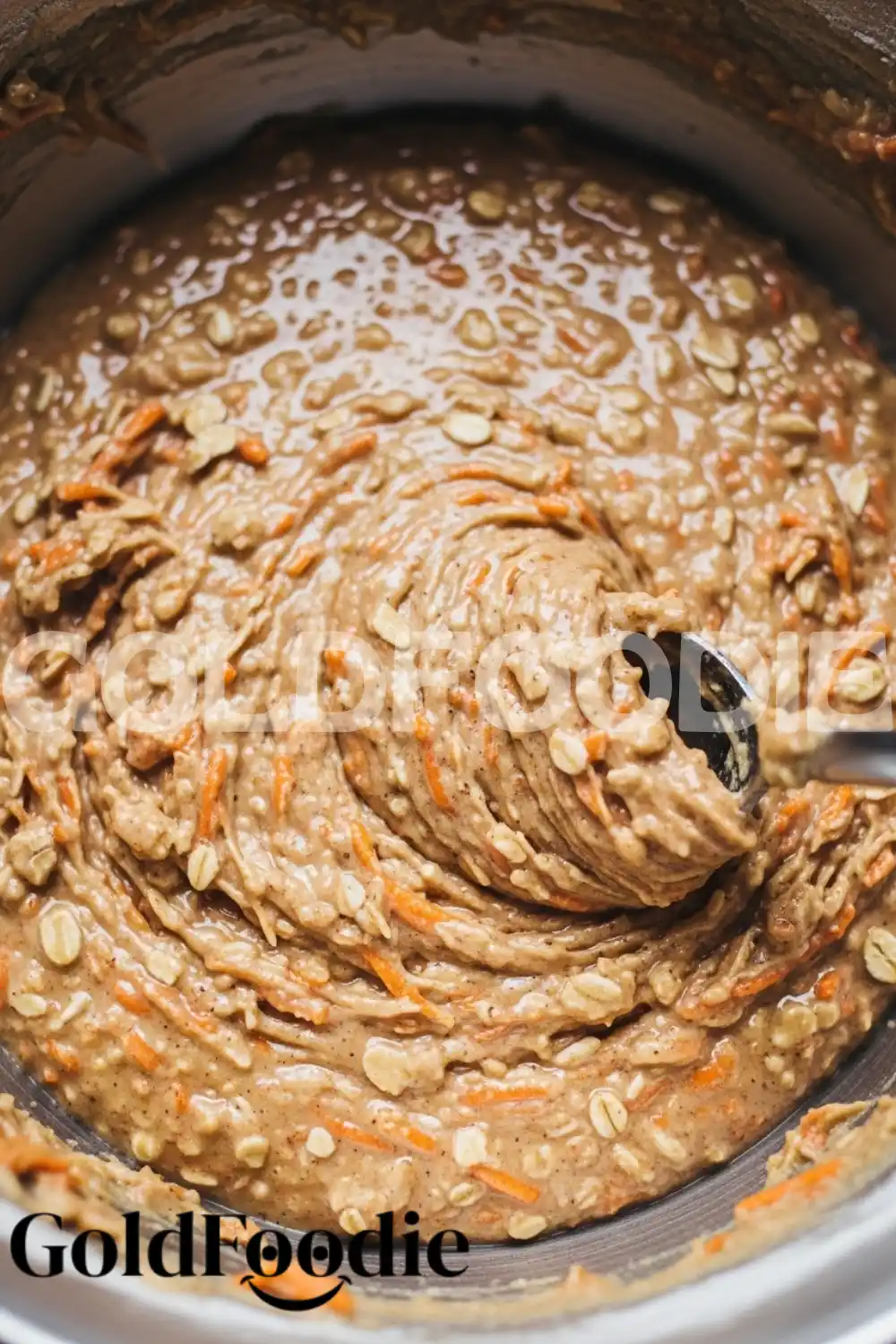 Oatmeal Carrot Cake Batter in Bowl Oatmeal Carrot Cake Batter in Bowl