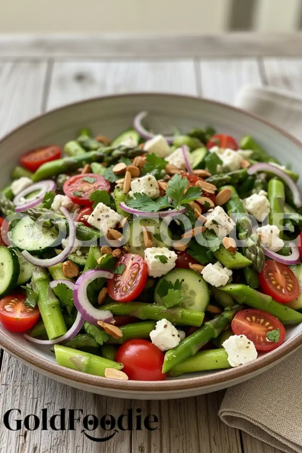 Plated Chopped Asparagus Salad Plated Chopped Asparagus Salad