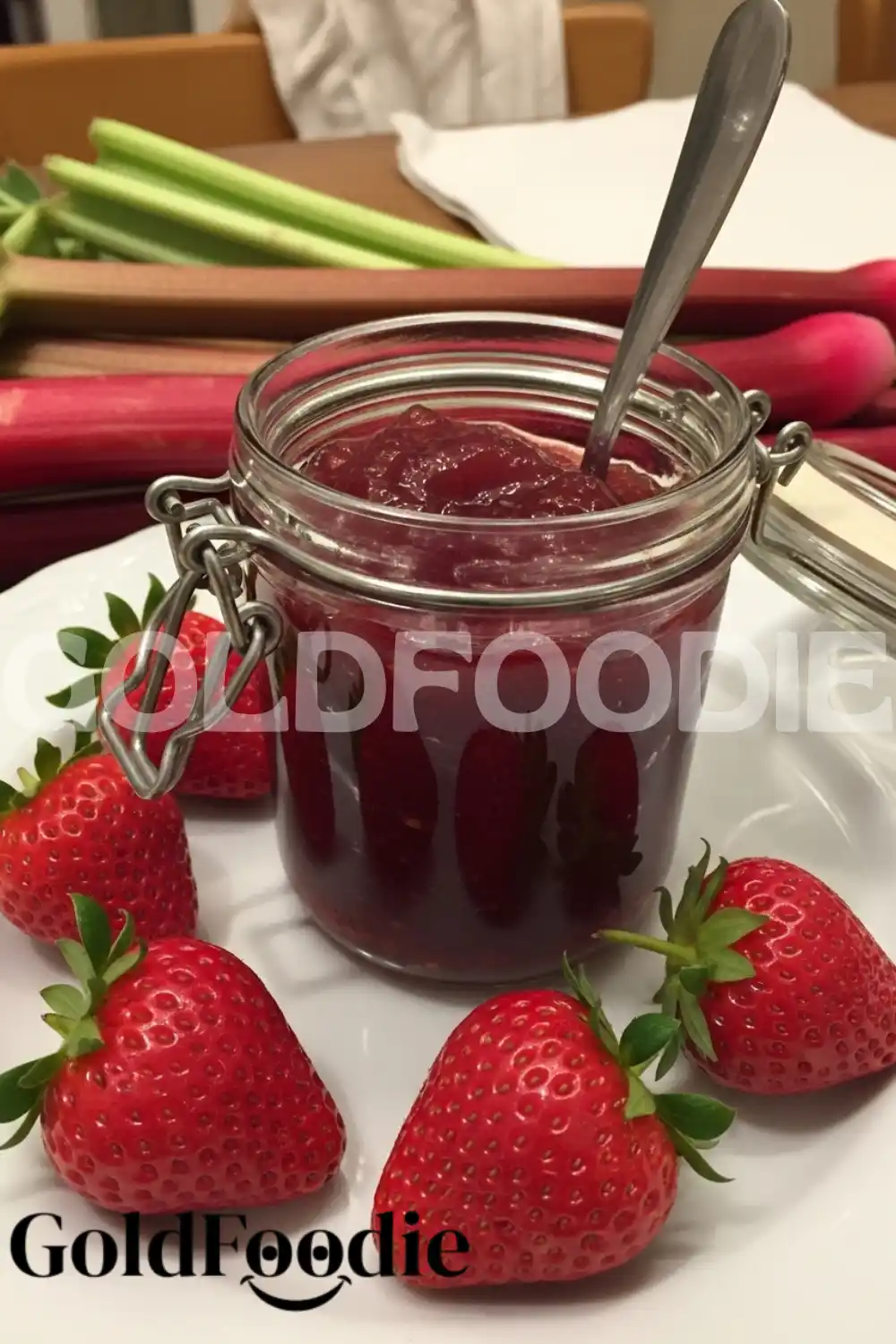Preserved Strawberry Rhubarb Jam with Fresh Fruit Preserved Strawberry Rhubarb Jam with Fresh Fruit