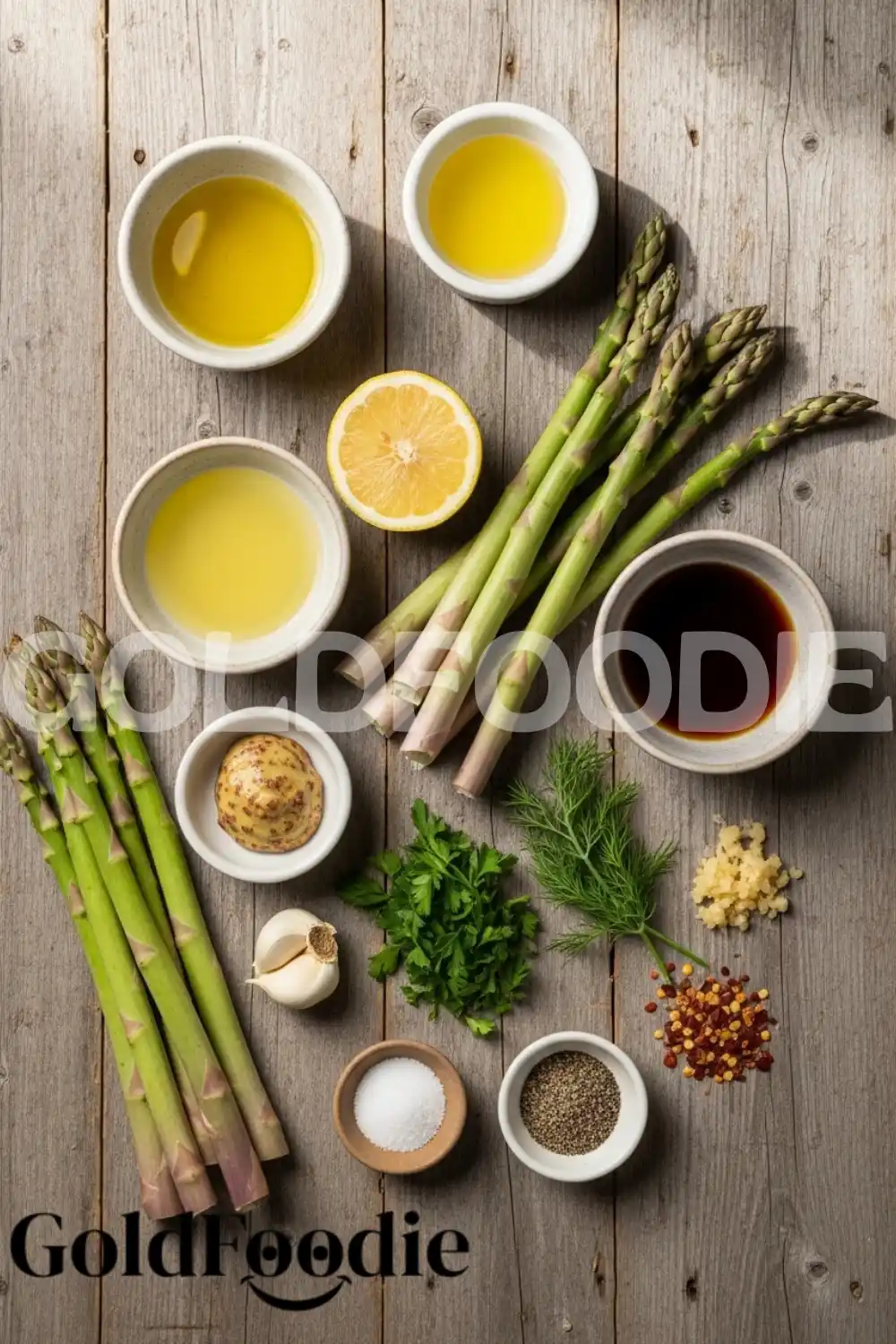 Raw Ingredients for Marinated Asparagus Salad Raw Ingredients for Marinated Asparagus Salad