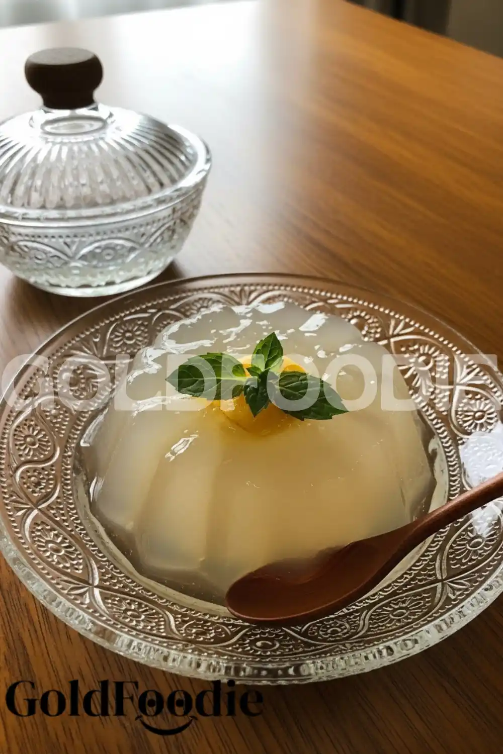 Refreshing Gelatin Dessert on Table