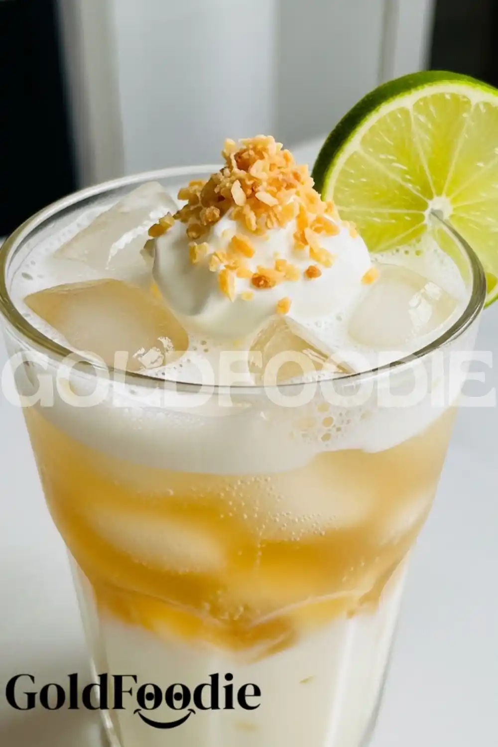 Refreshing Malibu Dirty Soda with Fine Coconut Garnish