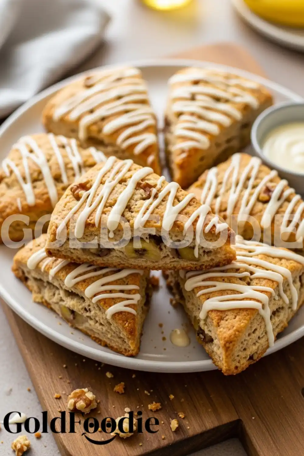 Stacked Banana Nut Scones