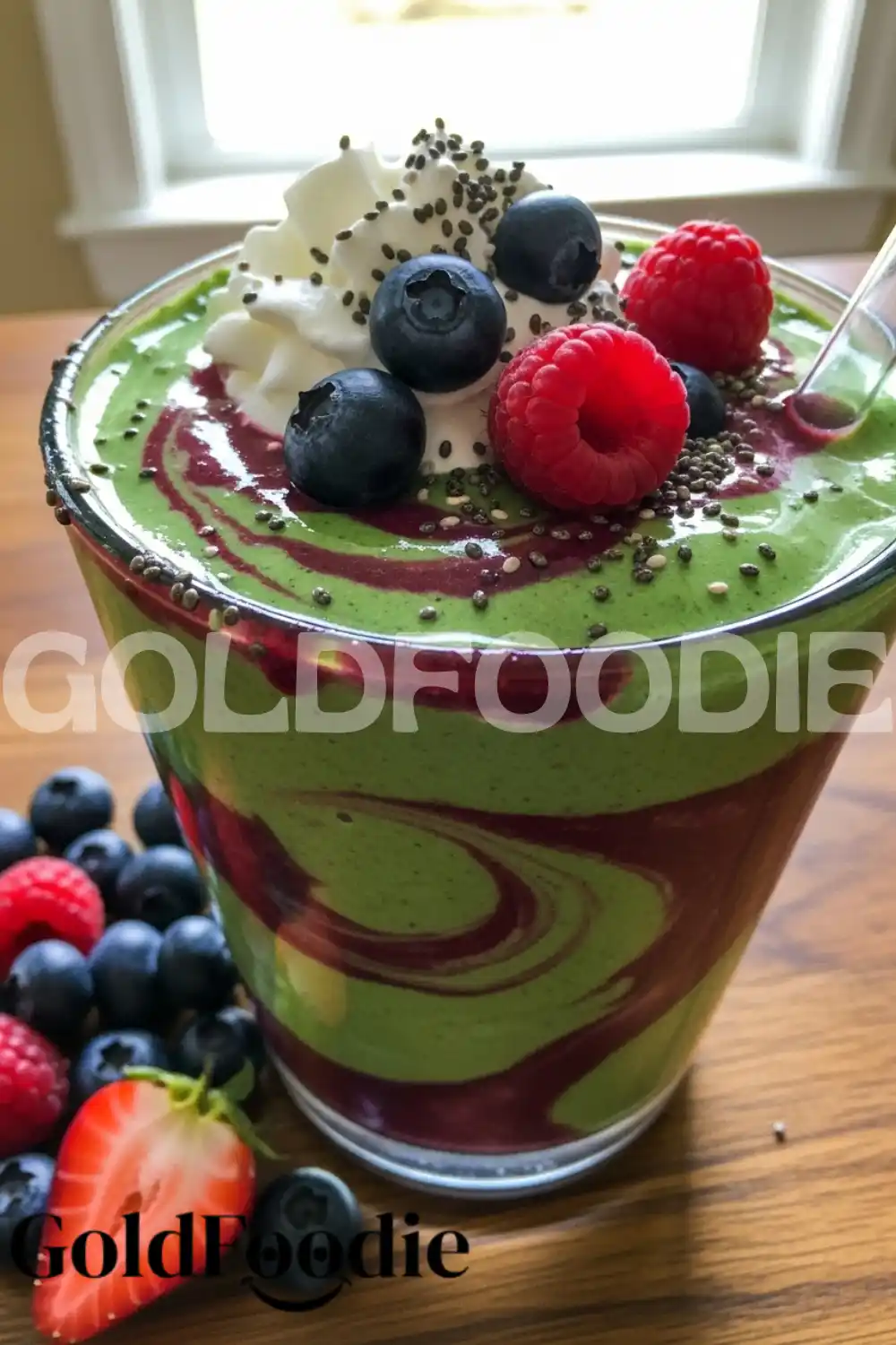 Topped Collagen-Berry Green Smoothie
