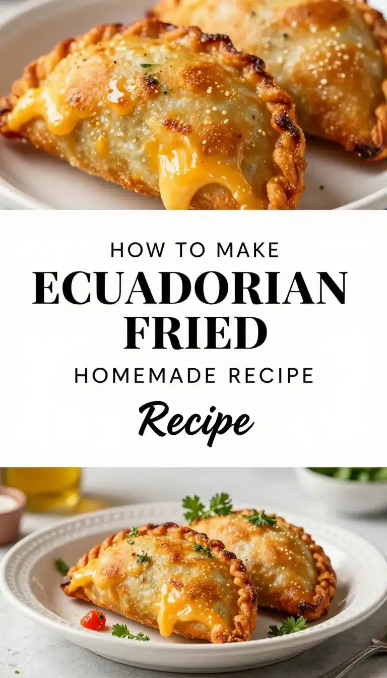 Golden-brown Ecuadorian fried cheese empanadas served on a wooden plate.
