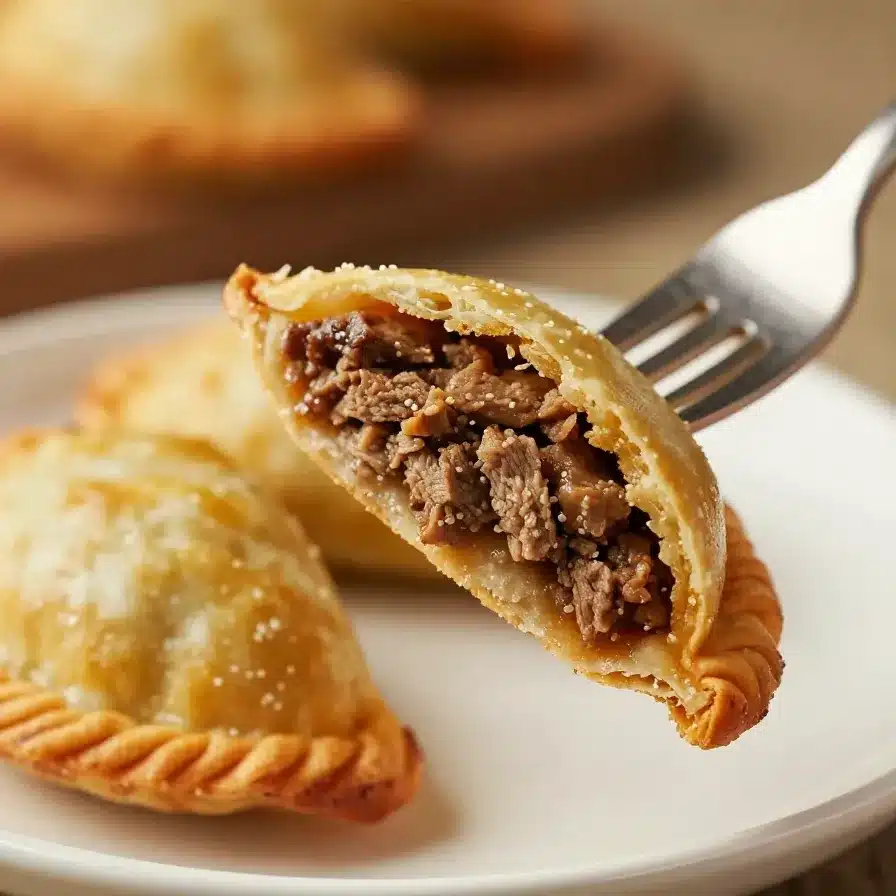 How to make authentic Colombian beef empanadas 5 A plate of freshly made Colombian beef empanadas served with a side of salsa