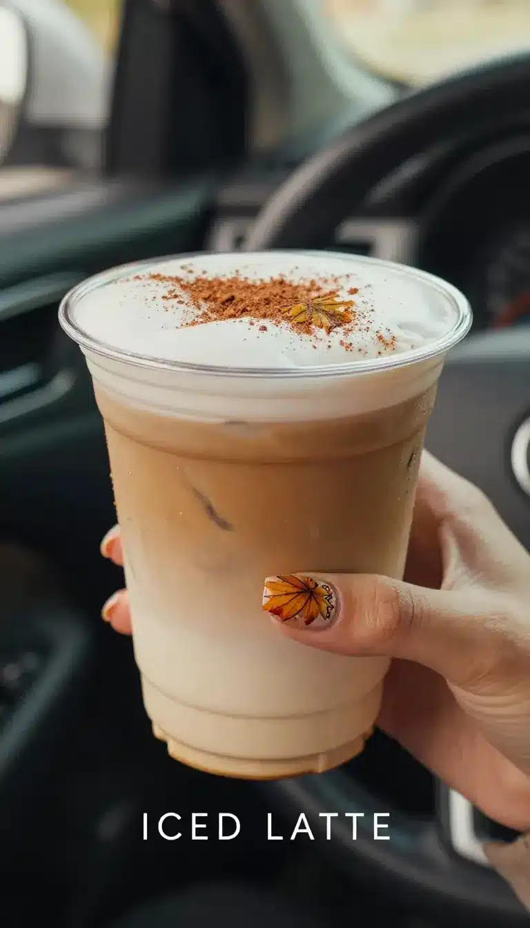 Vegan Pumpkin Spice Coffee 9 A steaming cup of vegan pumpkin spice coffee topped with frothy almond milk and cinnamon.