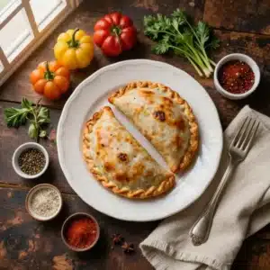 A plate of freshly made empanadas filled with finely chopped beef