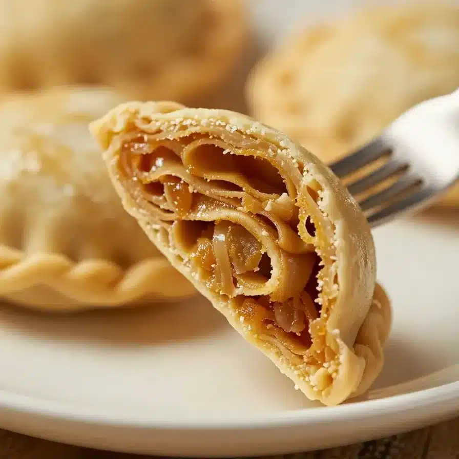 A close-up of freshly made vegan empanada dough on a wooden surface