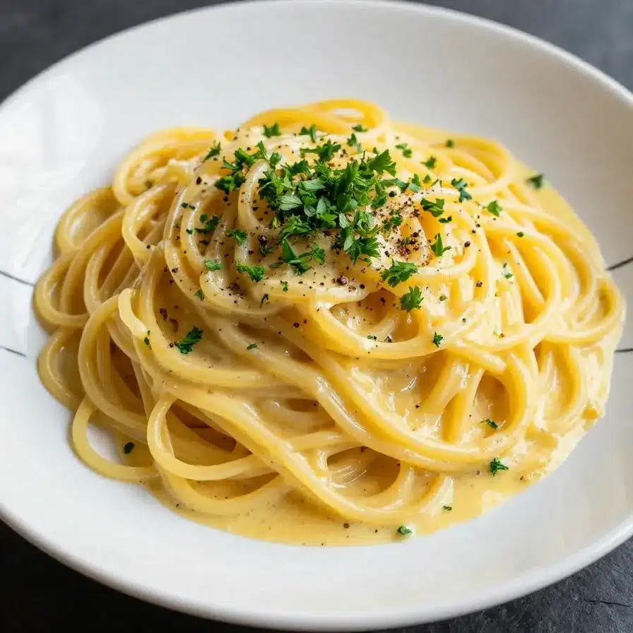 Home 68 Creamy Leek and Garlic Spaghetti Recipe