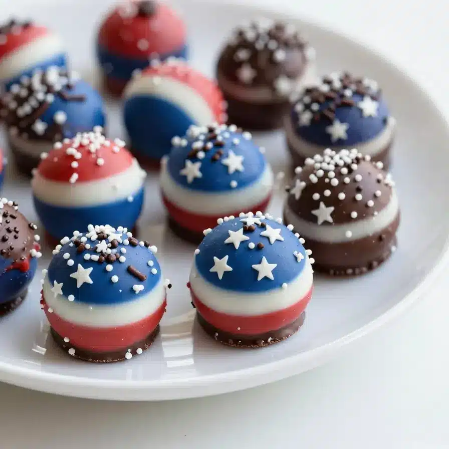 Patriotic Oreo Balls (easy dessert recipe)