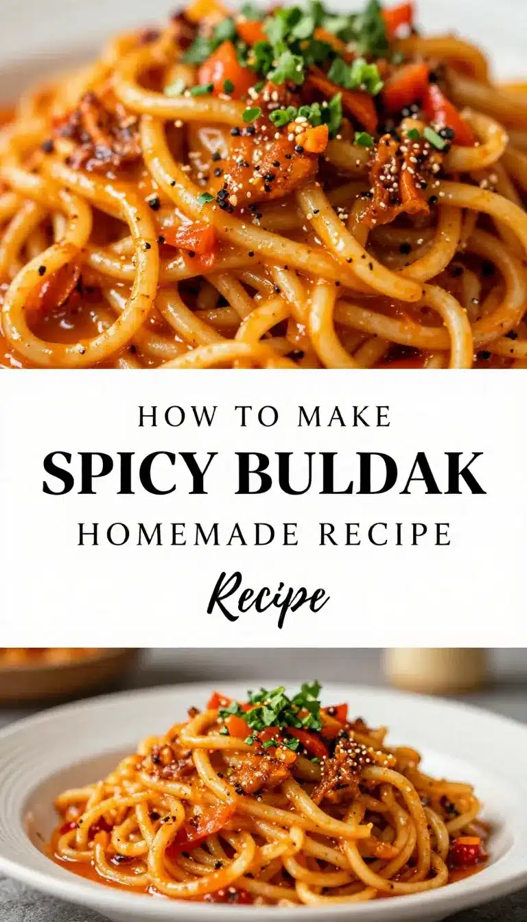 Spicy Buldak Carbonara Recipe 8 A bowl of spicy Buldak Carbonara topped with parsley and served with chopsticks.