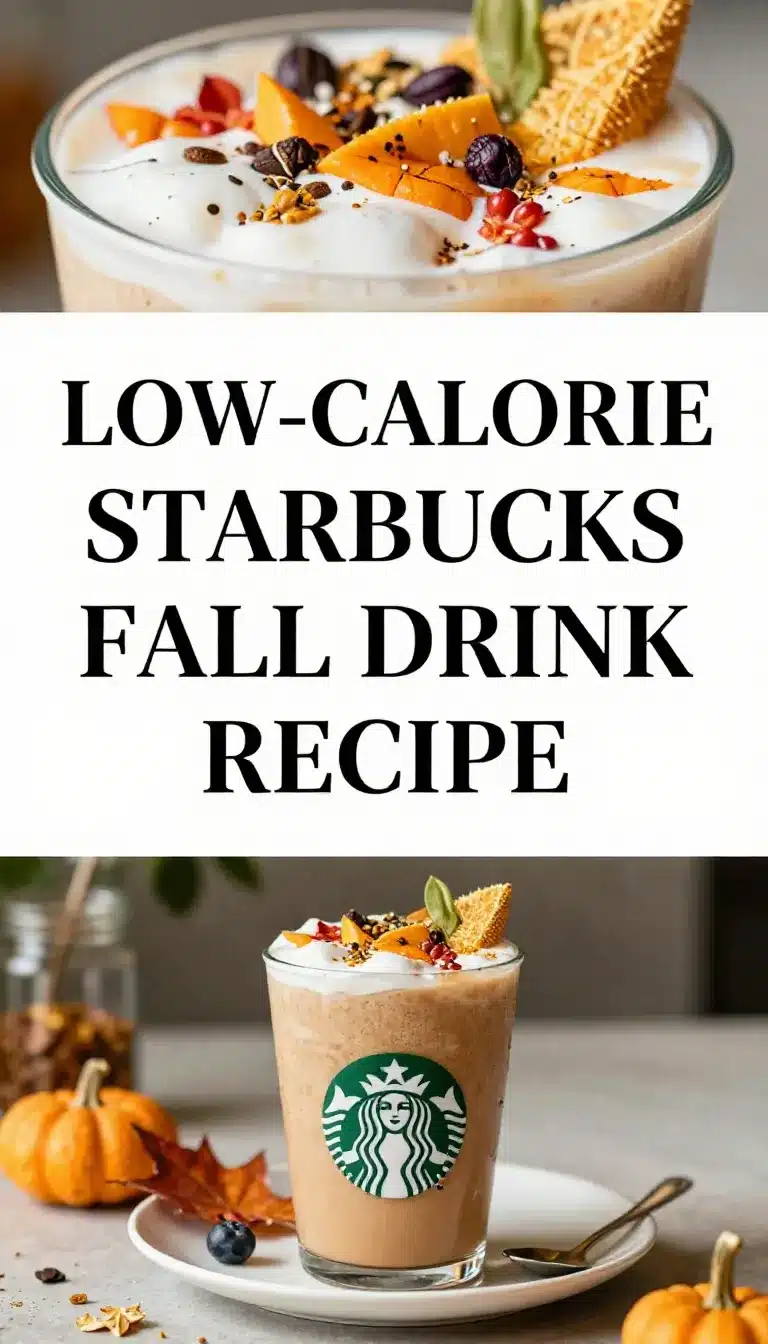 Low-Calorie Starbucks Fall Drink Recipe 9 A homemade low-calorie Starbucks-inspired fall drink served in a cozy mug.