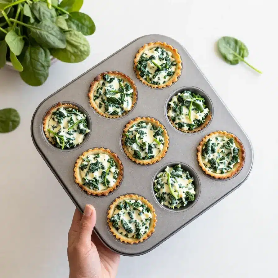Spinach & Artichoke Wonton Cups