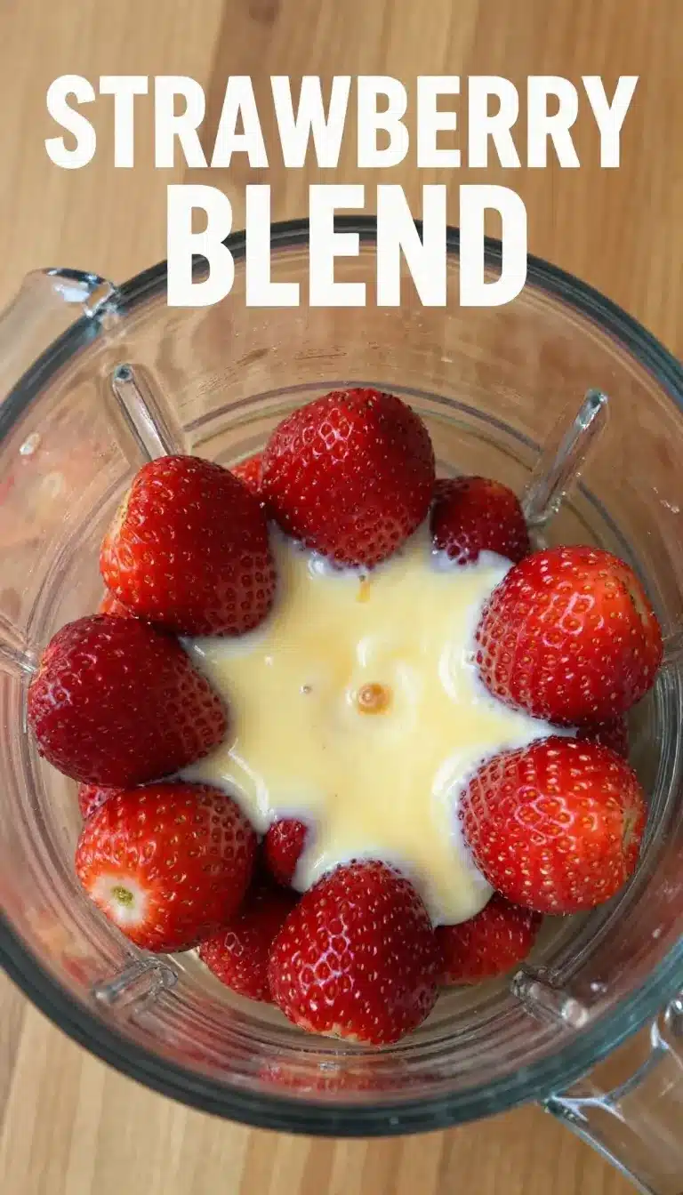 I put condensed milk in the strawberries and surprised everyone! 8 Fresh strawberries drizzled with creamy condensed milk