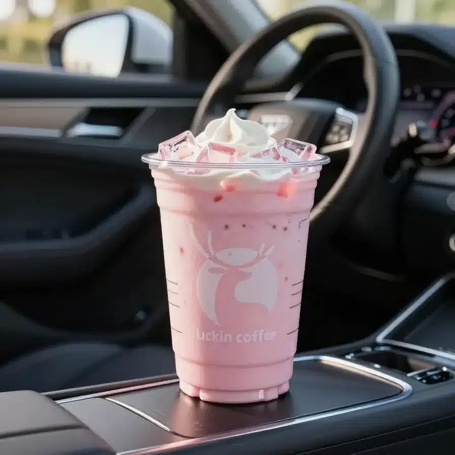 Salty Snack with Strawberry Drink