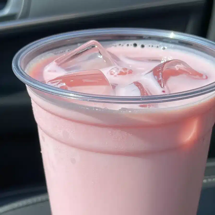Salty Snack with Strawberry Drink 5 A bowl of salty snacks accompanied by a refreshing strawberry drink