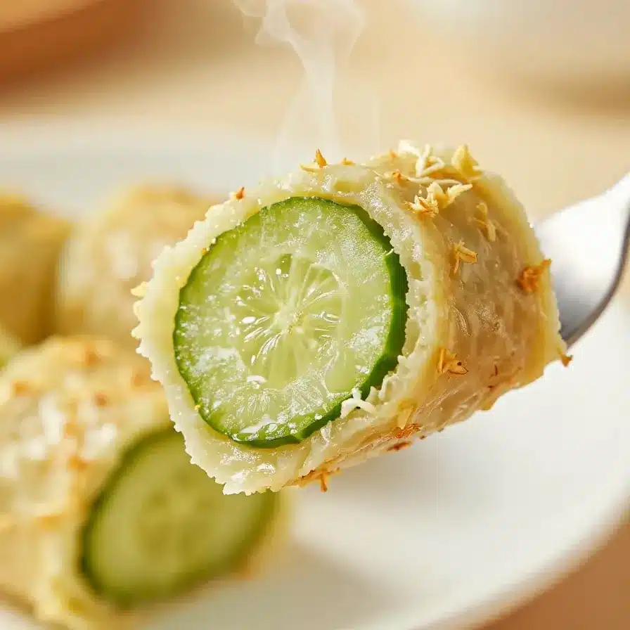Easy Make-Ahead Cucumber Dill Pinwheel Recipe 5 Close-up of cucumber dill pinwheel appetizers neatly arranged on a white plate.