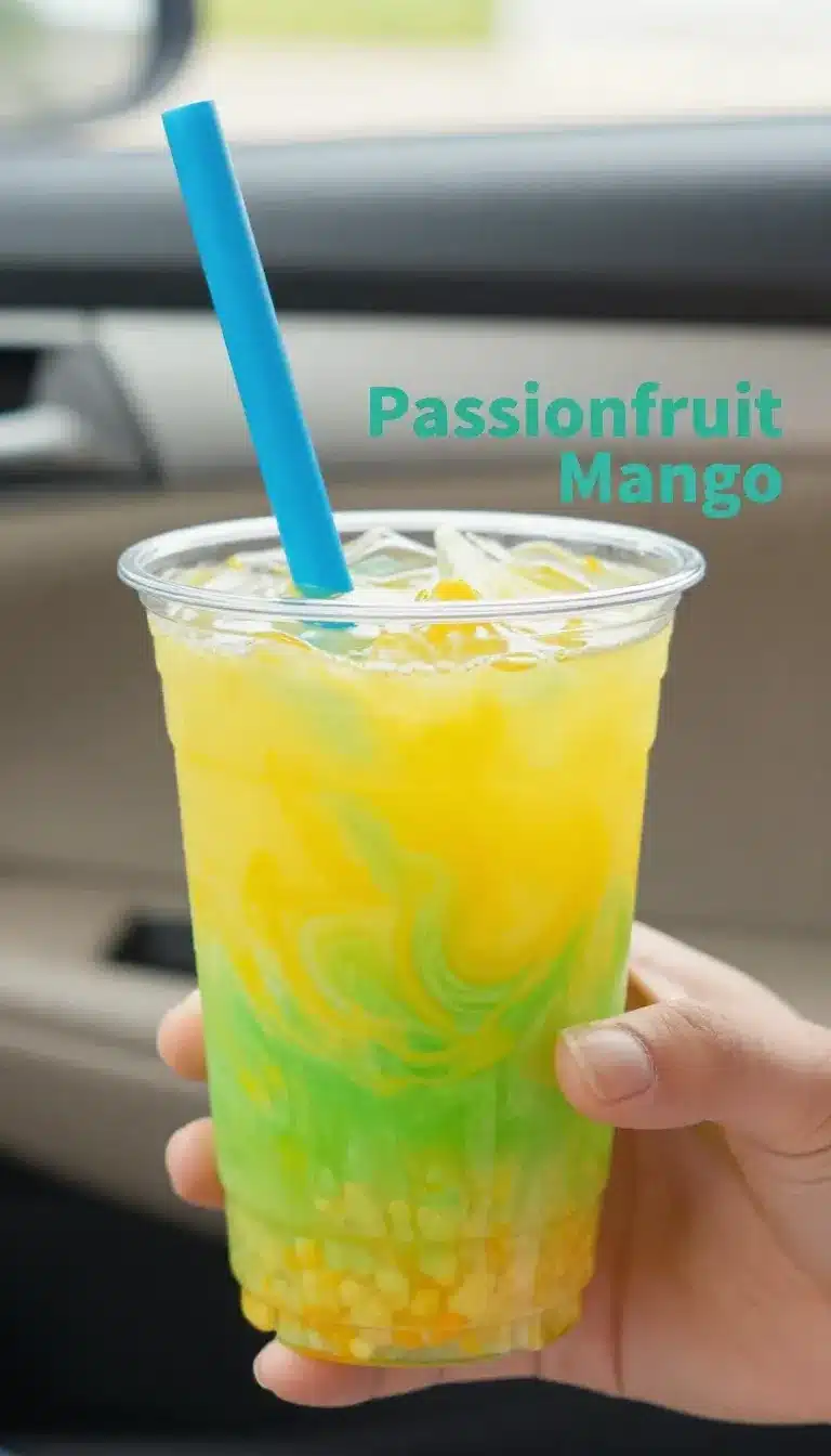 Energy Drink Recipe 8 A vibrant energy drink made with fresh fruits and herbs in a glass
