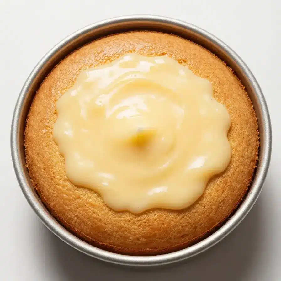 Easy Pumpkin Pie Poke Cake 5 A slice of easy pumpkin pie poke cake topped with whipped cream and a sprinkle of cinnamon