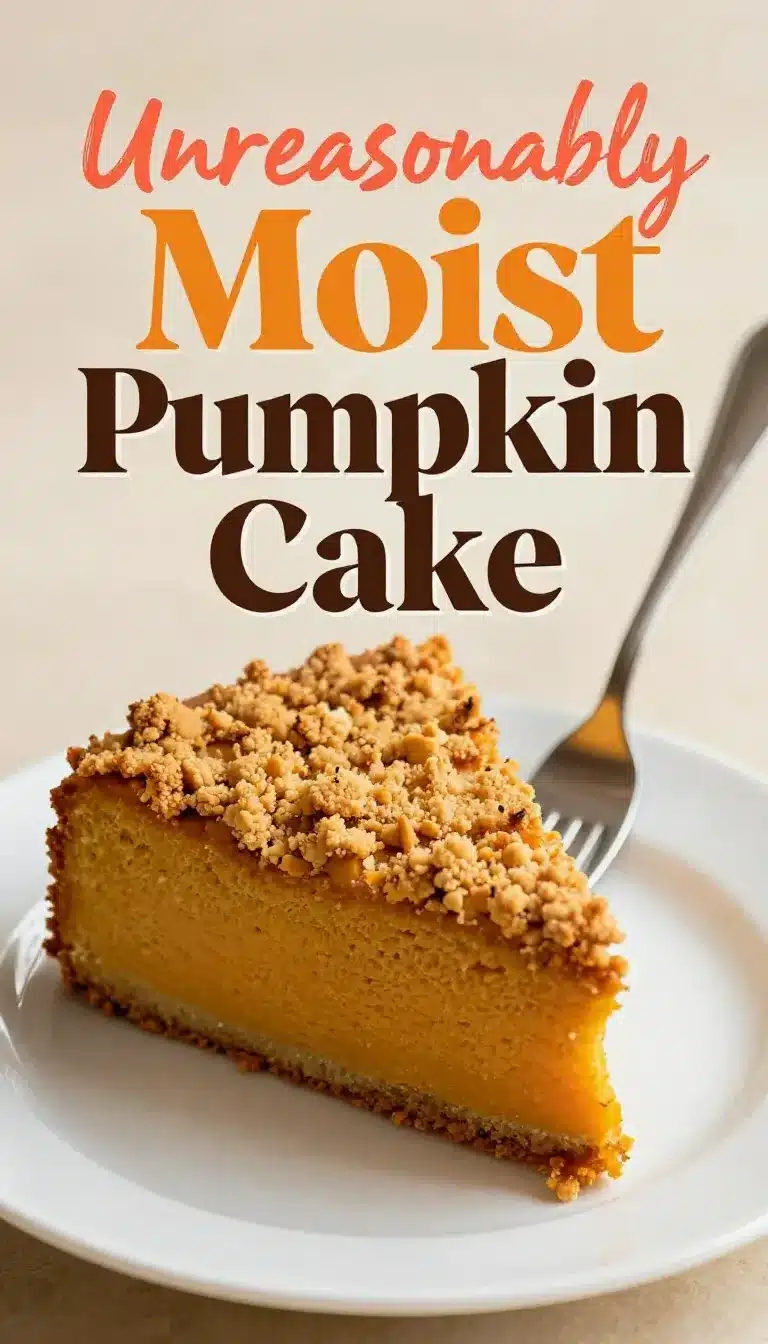 Pumpkin Crunch Cake With Cream Cheese Frosting 9 A slice of pumpkin crunch cake topped with cream cheese frosting and sprinkled with nuts