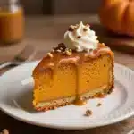 Pumpkin Better than Sex Cake 3 A slice of Pumpkin Better than Sex Cake topped with whipped cream and caramel drizzle